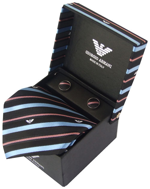 giorgio armani tie and cufflink set